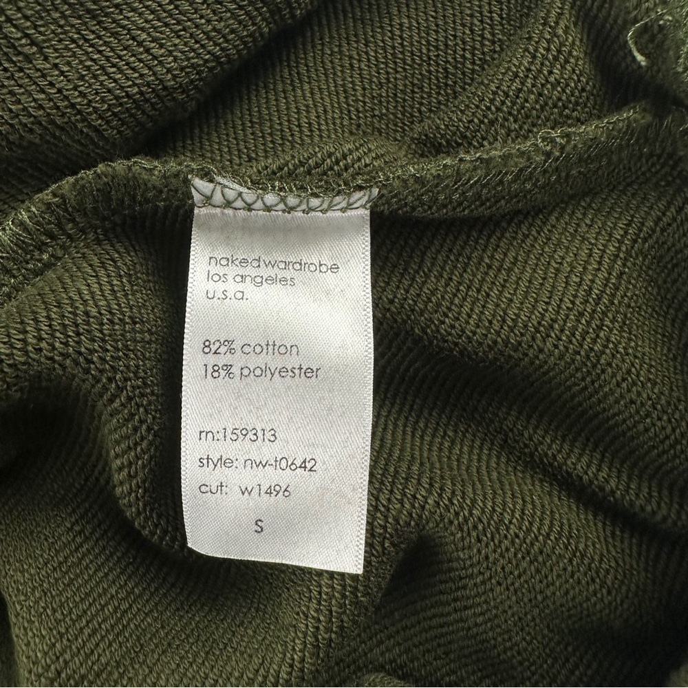 NWOT Naked Wardrobe Stay Chilling Cropped Green Hoodie Various Size - Picture 6 of 9